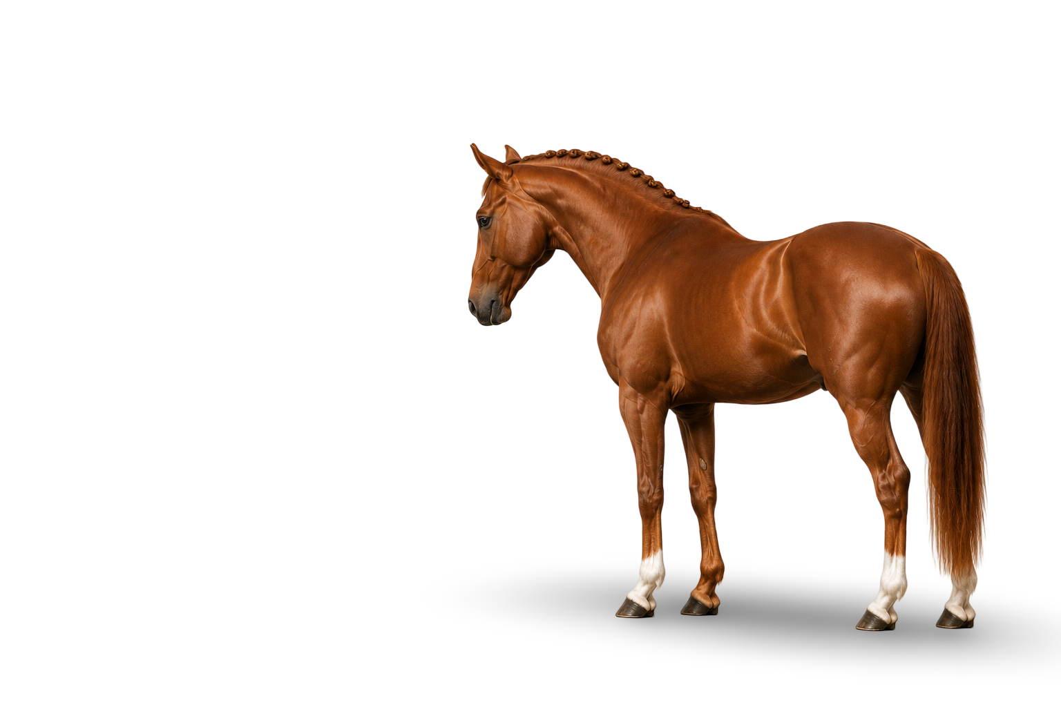 An elegant chestnut horse